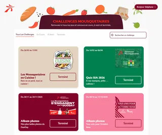 L’accueil de la plateforme Challenges Mousquetaires : les animations proposées aux collaborateurs du groupement et de ses enseignes