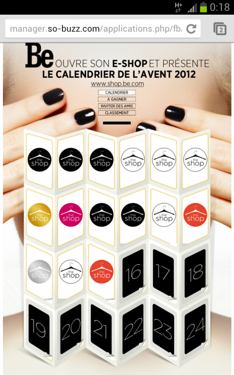 calendrier de l avent be