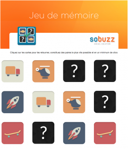 Jeu memoire Facebook