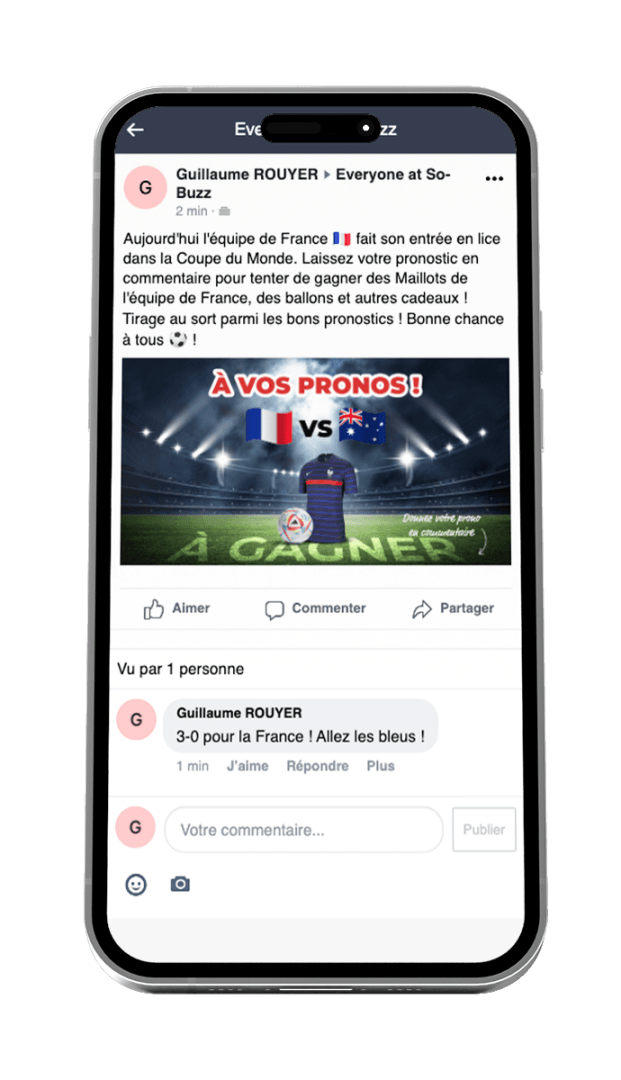 jeu de pronostics Workplace