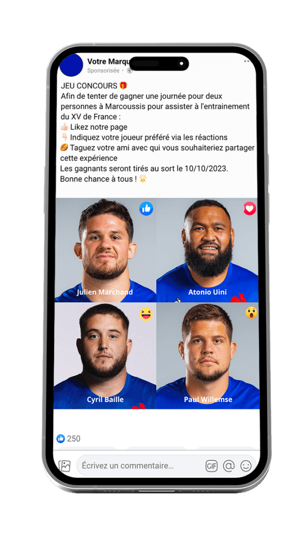 Tirage au sort sur réactions