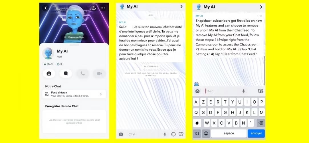 Médias réseaux sociaux quoi neuf mai chatgpt Snapchat est arrive france