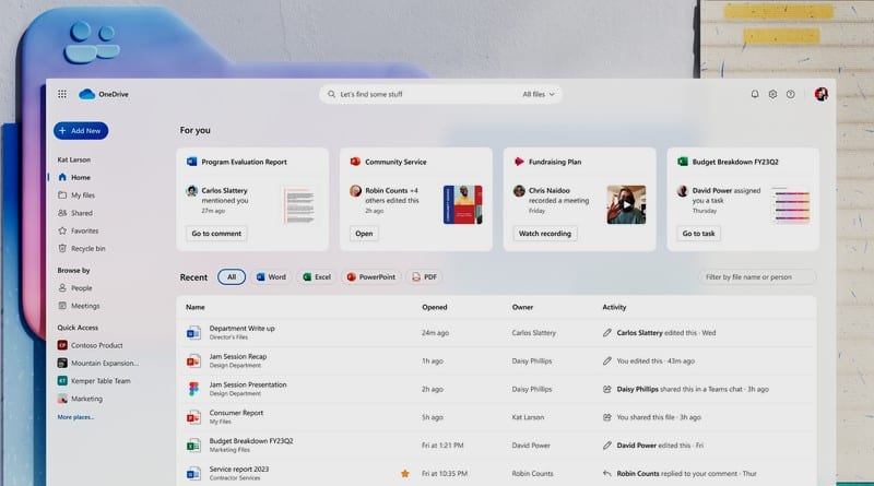 Nouveau onedrive home mai