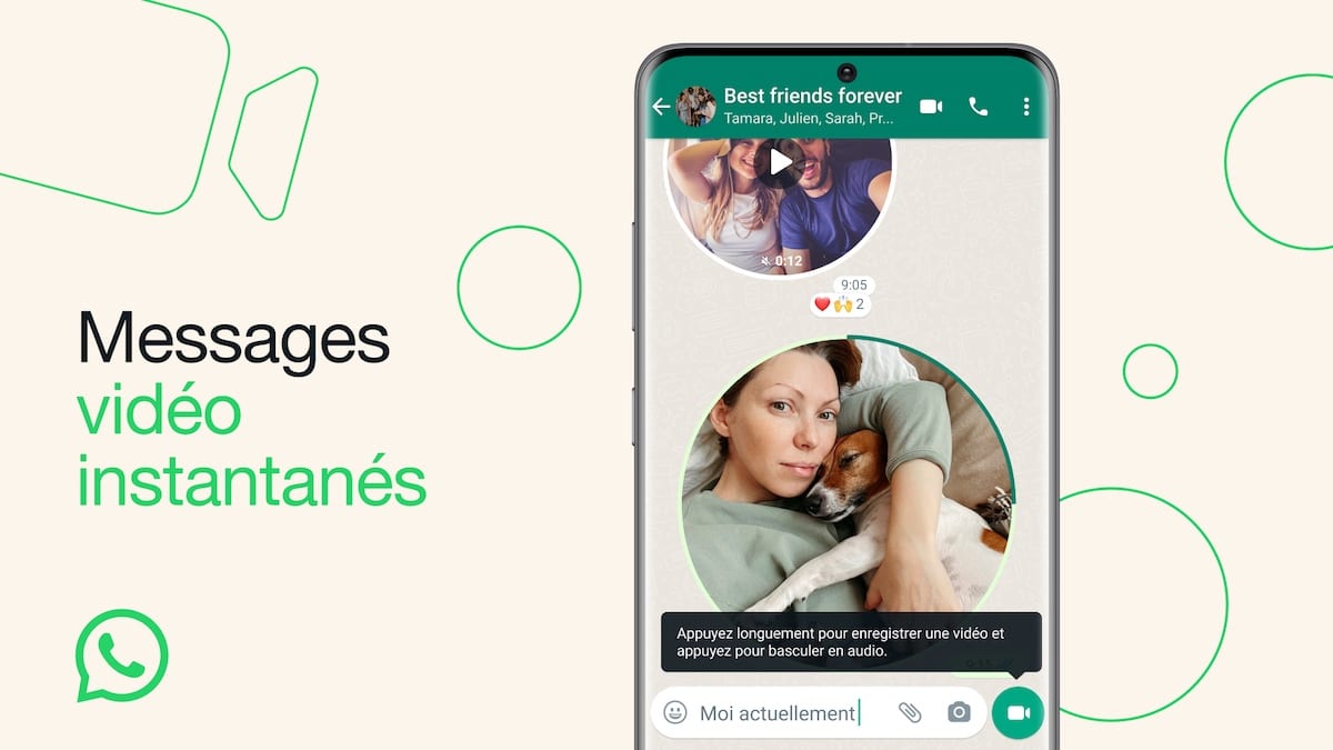 WhatsApp messages vidéo