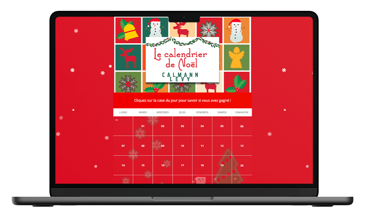 Exemple de Calendrier de l'Avent digital Calmann Levy