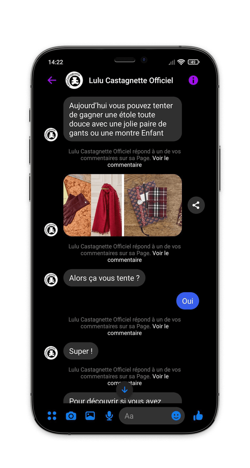 Exemple de jeu concours Comment-to-chat
