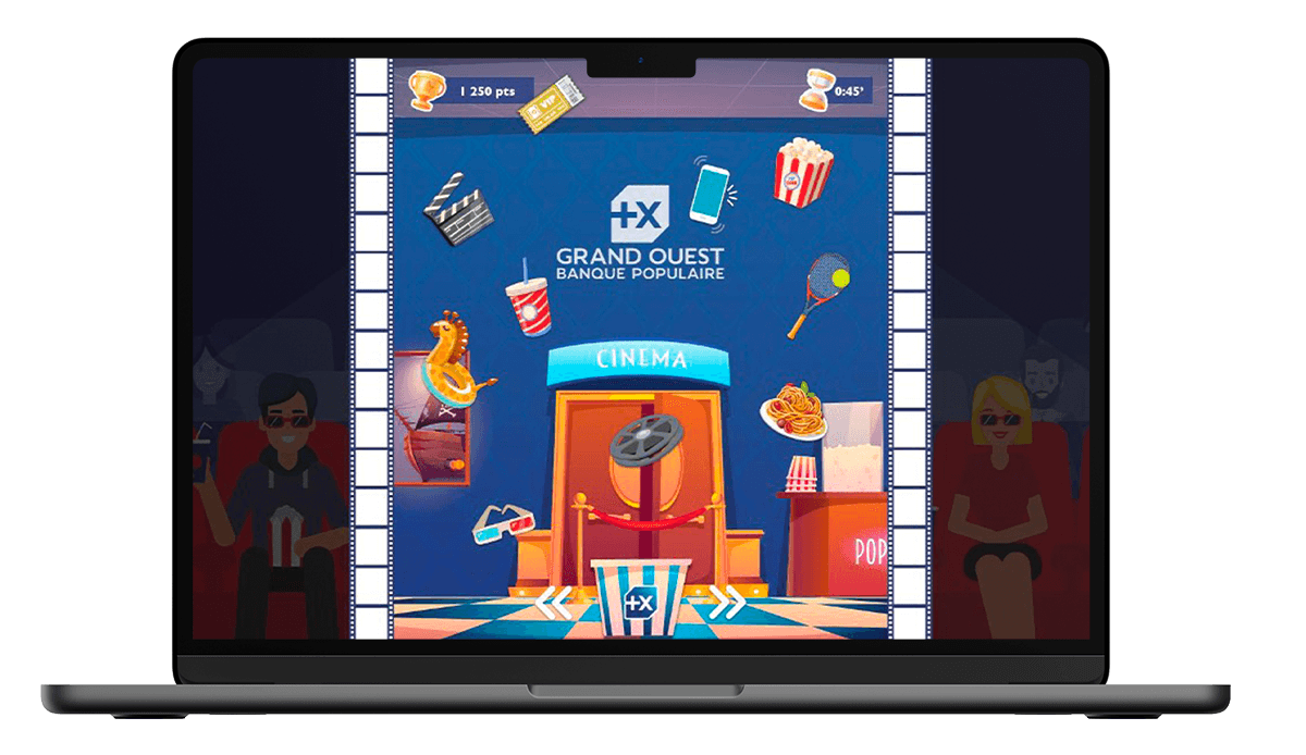 Exemple de jeu-concours Attrape les objets