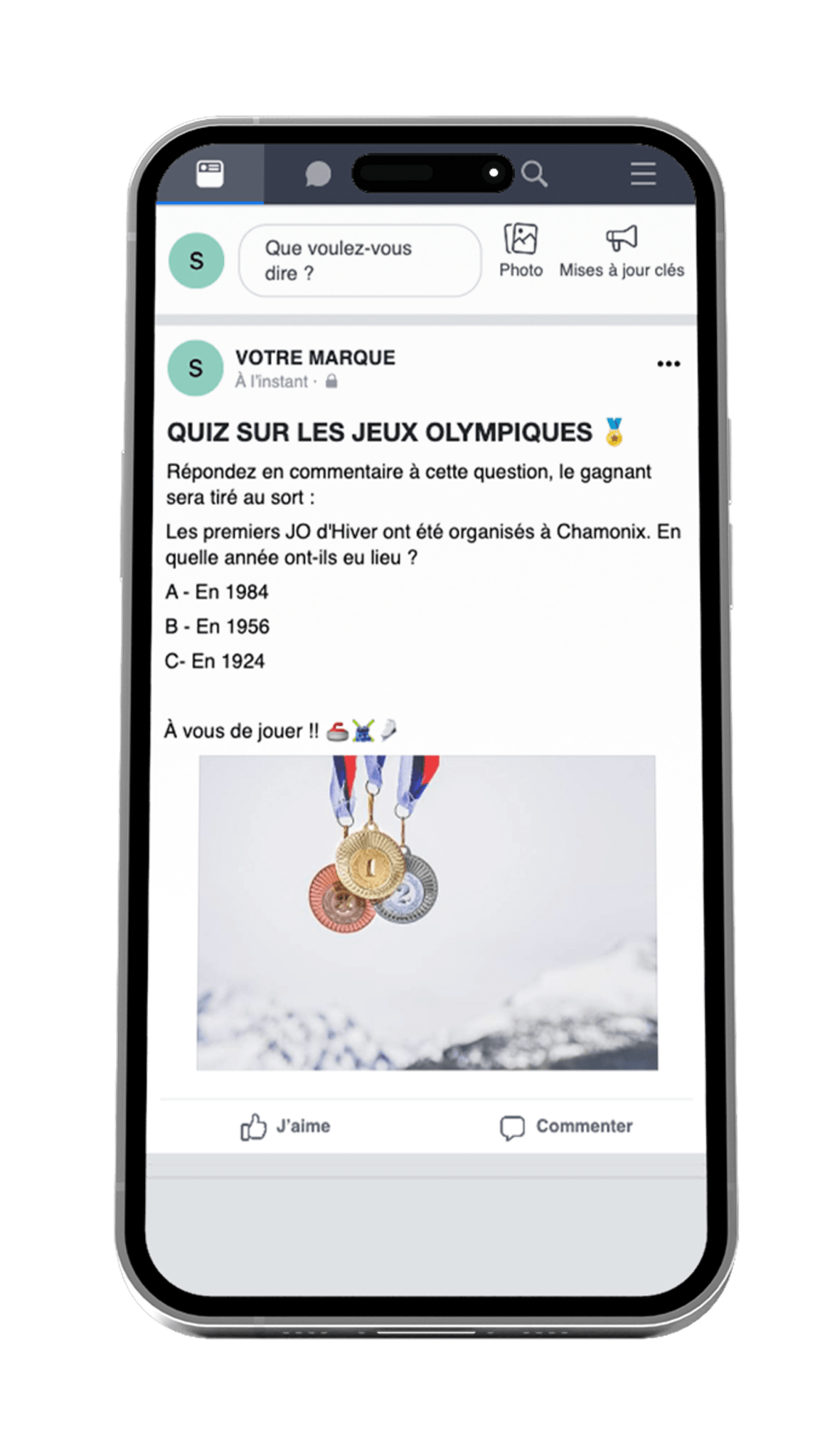 Jeu en entreprise pour les JO : Quiz Workplace