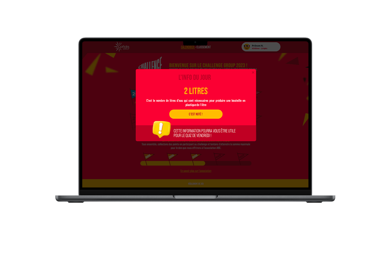 Jeu digital interne RSE Cofidis Infos du jour