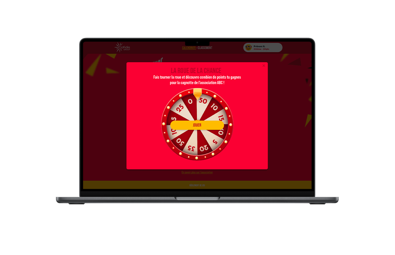 Jeu digital interne RSE Cofidis Roue