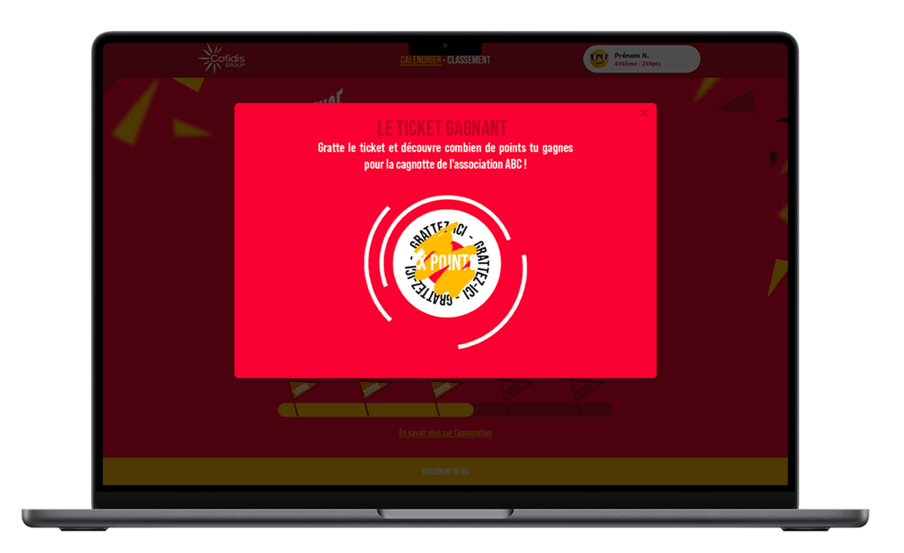 Exemple de Ticket à gratter réalisé pour Cofidis par So-Buzz