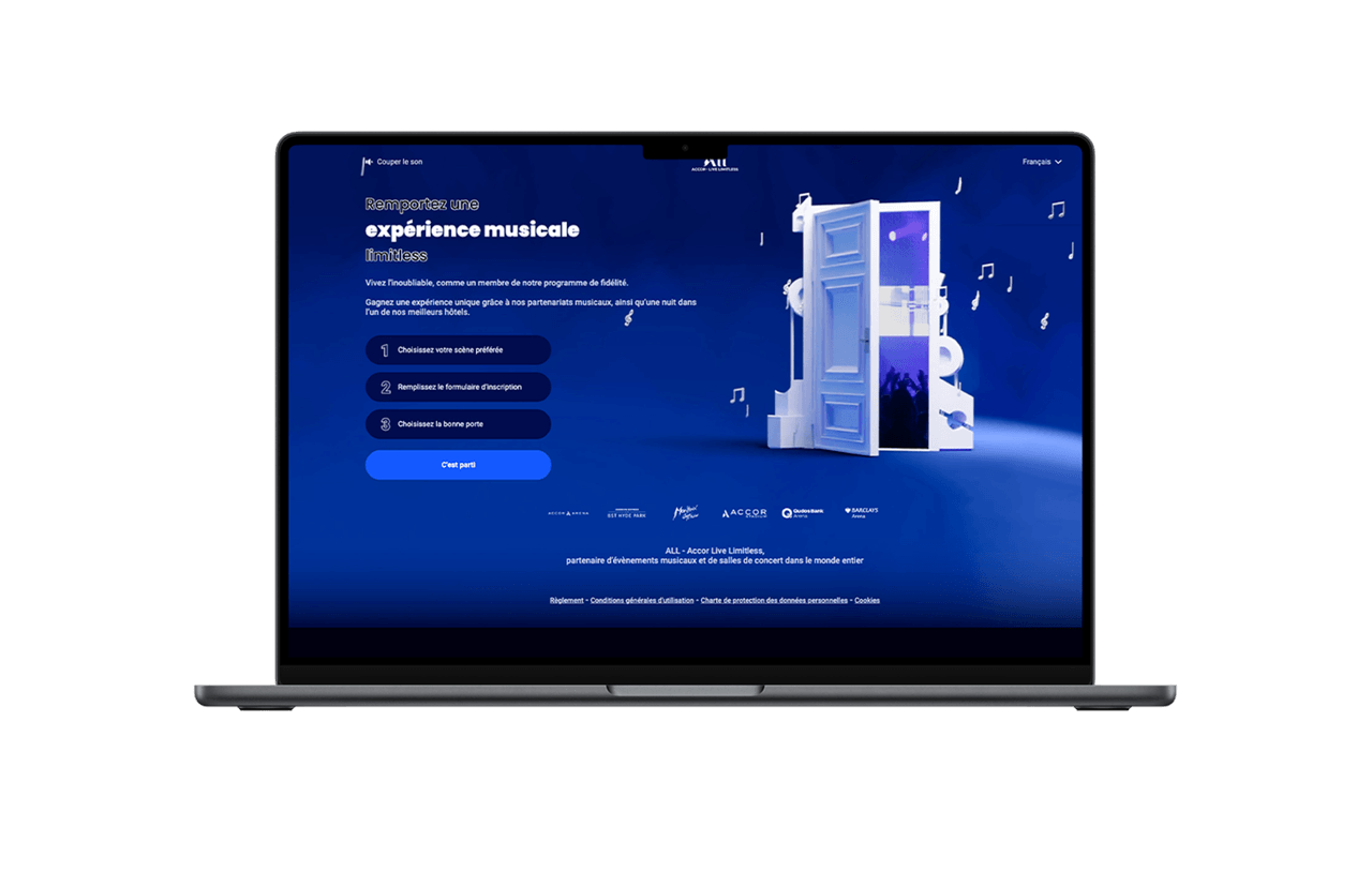 Jeu concours Music Doors Accor Home page