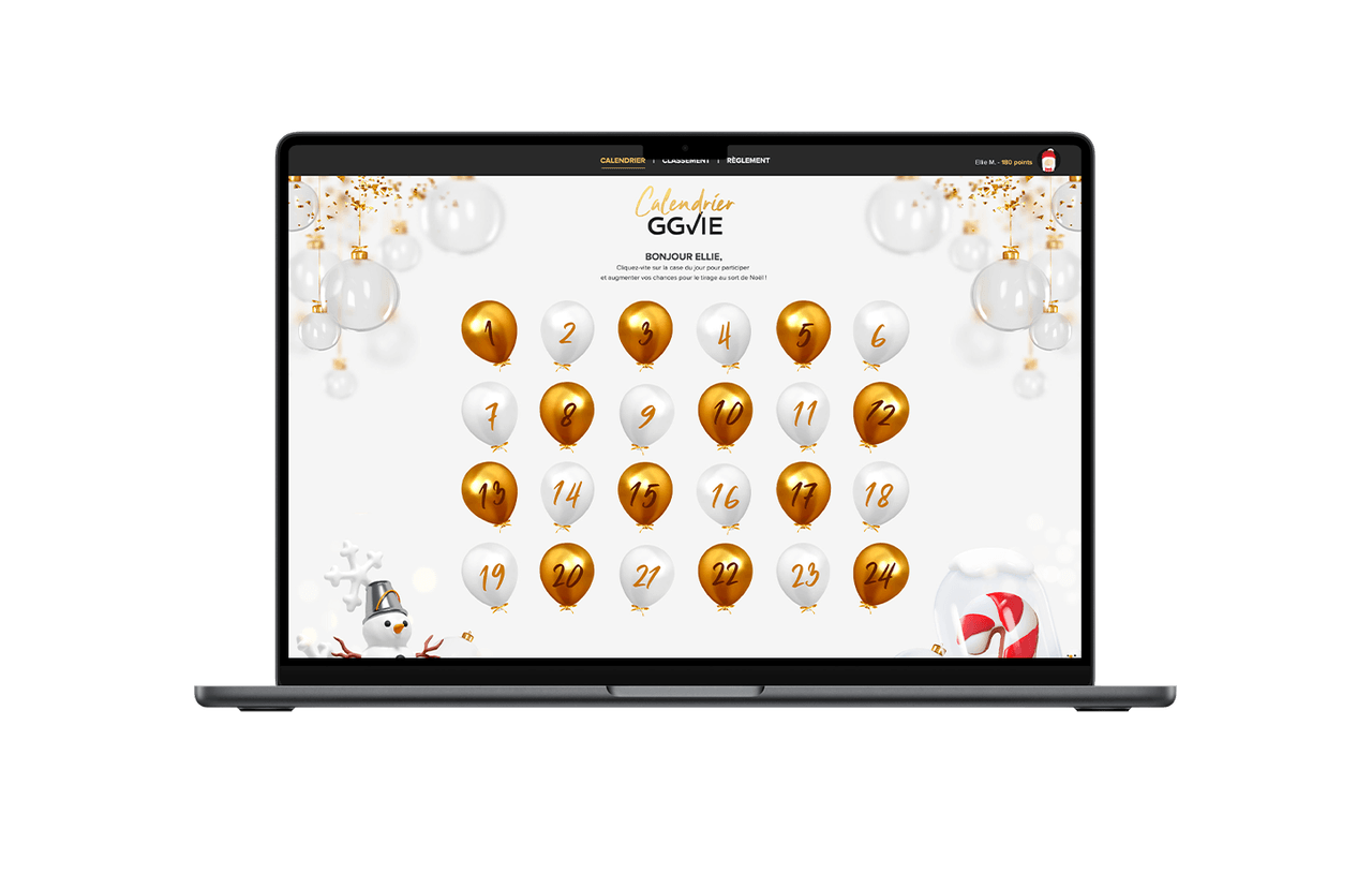 Jeu digital interne Calendrier de l'Avent GGVIE