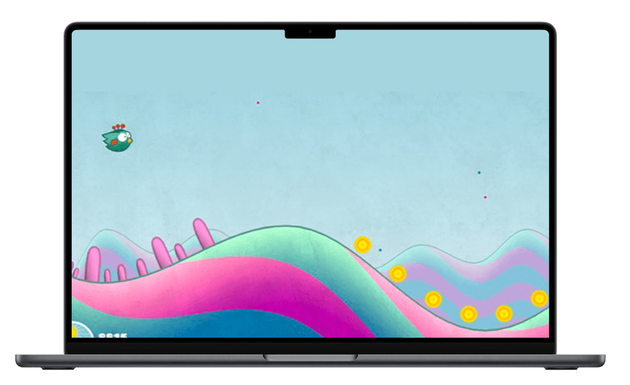 Exemple de jeu Tiny wings